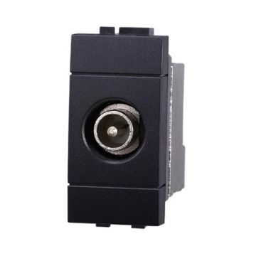 Presa Tv diretta connettore maschio compatibile Bticino Livinglight colore nero