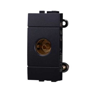 Tv coaxial socket compatible Bticino Livinglight female connector black color