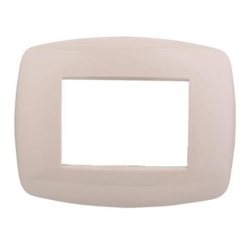 Placca compatibile Bticino Livinglight 3 moduli plastica slim colore sabbia
