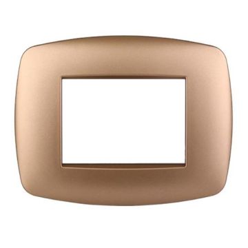 Placca compatibile Bticino Livinglight 3 moduli plastica slim colore oro