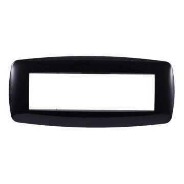 Placca compatibile Bticino Livinglight 7 moduli plastica slim colore nero