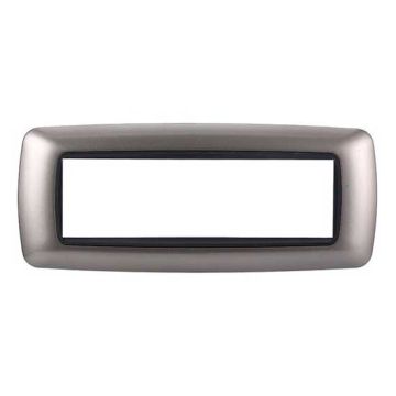 ETTROIT Placca compatibile Bticino Livinglight 7 moduli plastica slim colore titanio