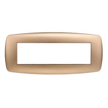 Placca compatibile Bticino Livinglight 7 moduli plastica slim colore oro