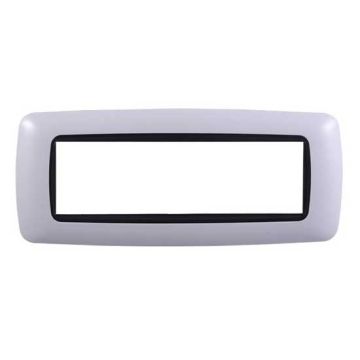 Compatible plate Bticino Livinglight 7 modules convex plastic white color