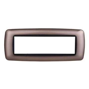 Compatible plate Bticino Livinglight 7 modules convex plastic bronze color
