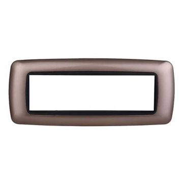 Kompatible Abdeckrahmen Bticino Livinglight 7 module konvexer Kunststoff bronze-Farbe