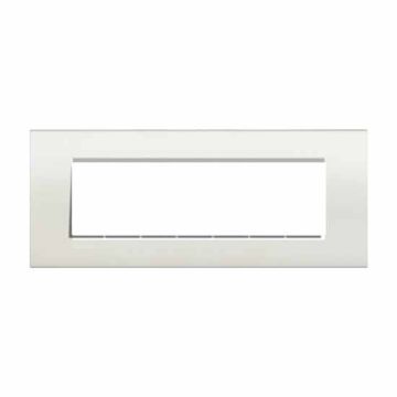 Placca rettangolare 7 moduli - Bianco LNA4807BI