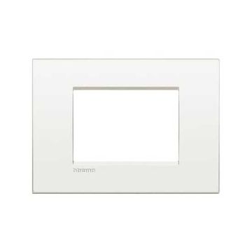 BTICINO LNC4803BN LivingLight AIR 3-module plate - pure white - metal
