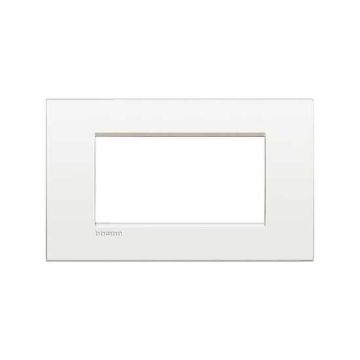 BTICINO LNC4804BN LivingLight AIR 4-module plate - pure white - metal