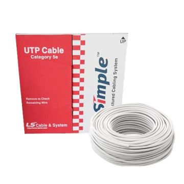 305Mt cable U / UTP cat 5E LAN 4x2 AWG 24 PVC copper 100MHz LSZH 75C