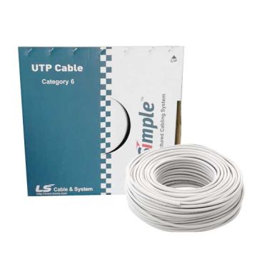 305Mt cable U / UTP cat 6 LAN 4x2 AWG 23 PVC copper 250MHz LSZH 75C