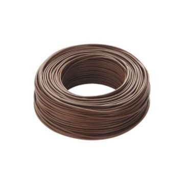 Unipolar electrical cable CPR FS17 450/750 1X1,5mm² brown - hank 100m