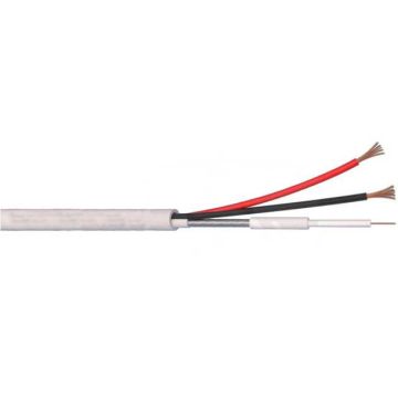 Microcoaxial composite video cable + power supply MICROCOAX 75Ω + 2x0.75 cctv video surveillance made in Italy 100 meters