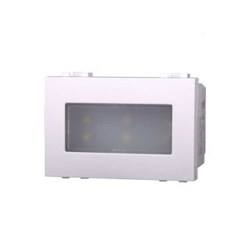 Lampe encastrable LED 2.4W 220V blanc froid 6000K compatible Bticino Matix couleur blanc Ettroit MT0303