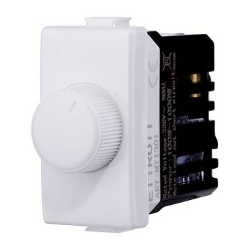 Knob dimmer compatible Bticino Matix for resistive loads 100W-1000W white color