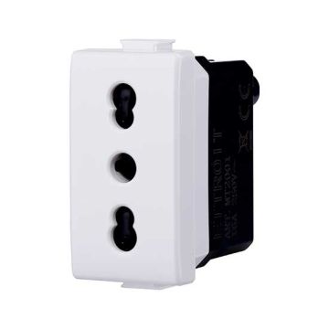 Socket Italian 2P+T 10/16A compatible Bticino Matix white color