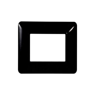 Placca compatibile Bticino Matix 2 moduli plastica colore nero