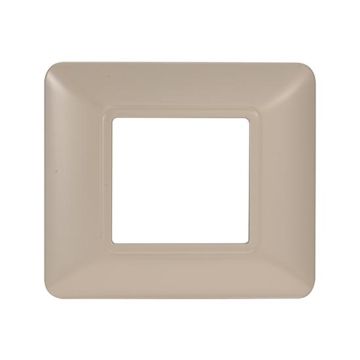 Placca compatibile Bticino Matix 2 moduli plastica colore sabbia