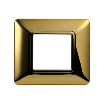 Kompatible Abdeckrahmen Bticino Matix 2 module Kunststoff gold glänzend Farbe