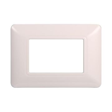 Compatible plate Bticino Matix 3 modules plastic white color