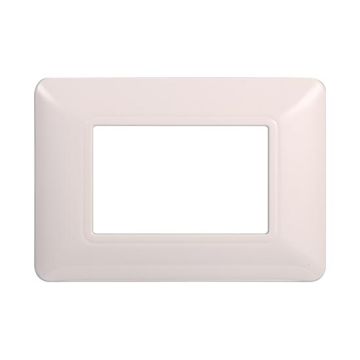 Placca compatibile Bticino Matix 3 moduli plastica colore bianco