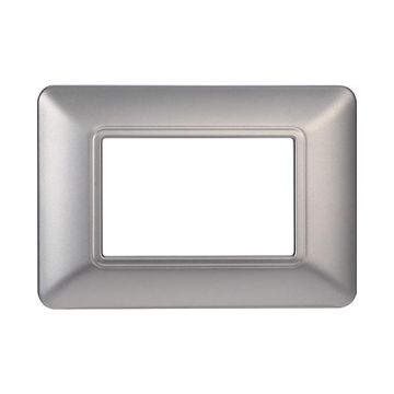 Compatible plate Bticino Matix 3 modules plastic silver color