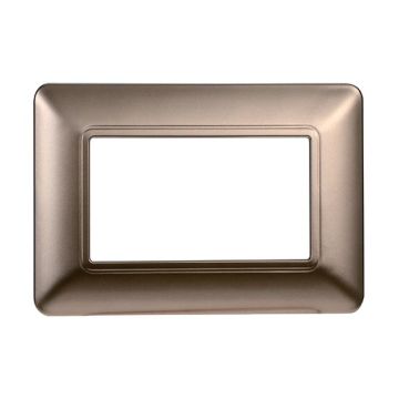 Compatible plate Bticino Matix 3 modules plastic bronze color