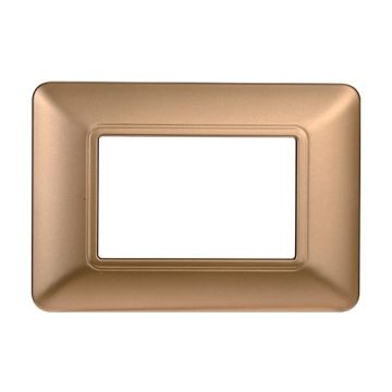 Compatible plate Bticino Matix 3 modules plastic gold color