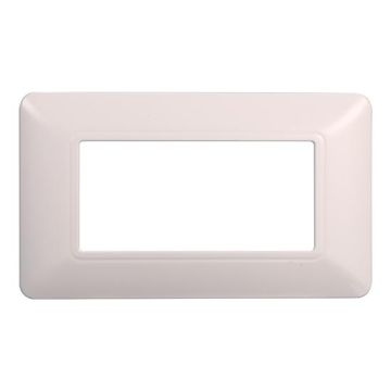 Placca compatibile Bticino Matix 4 moduli plastica colore bianco