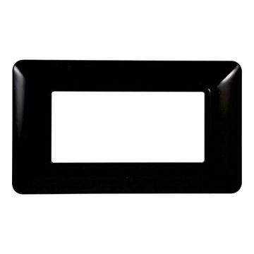 Placca compatibile Bticino Matix 4 moduli plastica colore nero