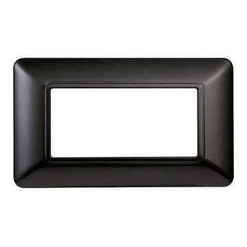 Compatible plate Bticino Matix 4 modules plastic dark steel color