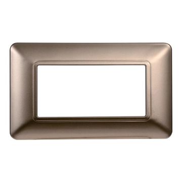 Plaque compatibles Bticino Matix 4 modules plastique couleur bronze