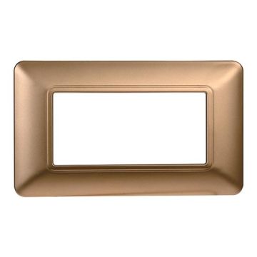 Compatible plate Bticino Matix 4 modules plastic gold color