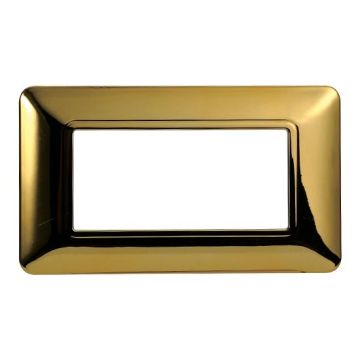 Compatible plate Bticino Matix 4 modules plastic glossy gold color