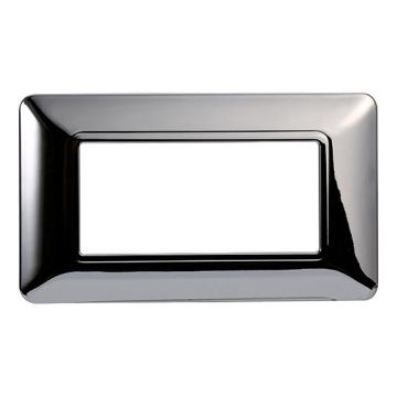 Compatible plate Bticino Matix 4 modules plastic polished chrome color