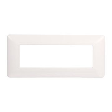 Compatible plate Bticino Matix 6 modules plastic white color