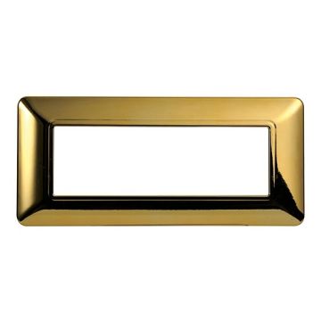 Kompatible Abdeckrahmen Bticino Matix 6 module Kunststoff gold glänzend Farbe