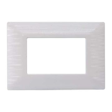 Compatible plate Bticino Matix 3 modules plastic satin white color