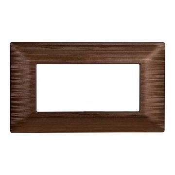 Plaque compatibles Bticino Matix 4 modules plastique couleur bronze satiné