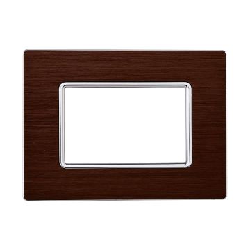 ETTROIT MT86310 3P aluminum plate Bronze color Compatible with Bticino Matix