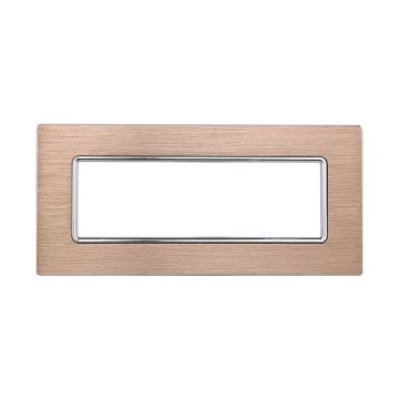 ETTROIT MT86611 Plaque aluminium 6P Couleur Or Compatible avec Bticino Matix