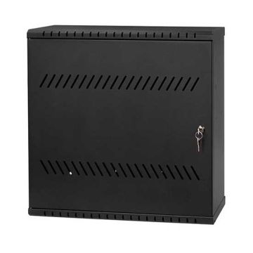 Armoire rack suspendu 19" 3/4U 180mm acier couleur noir RAL 9005 avec porte