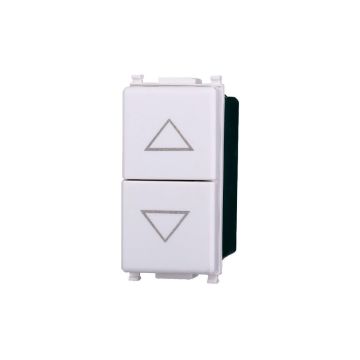 ETTROIT EV1204 Double Interlocked Up and Down Push Button 10A White Color Compatible with Vimar Plana