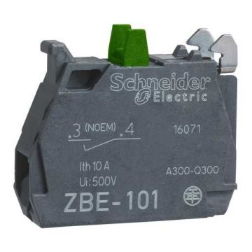 ZBE101 Contact element - Contact block 1 N / A Ø22, Scheneider screw terminals
