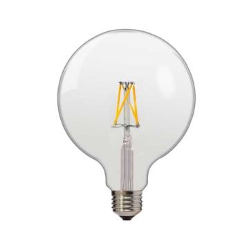 Led globe bulb filament e27 6,5w g125 warm white 2700k