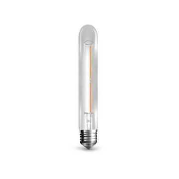 V-TAC VT-2042 Lampadina led E27 2W Tubolare a cilindro filamento in vetro trasparente T30 Bianco caldo 2700K - SKU 7251