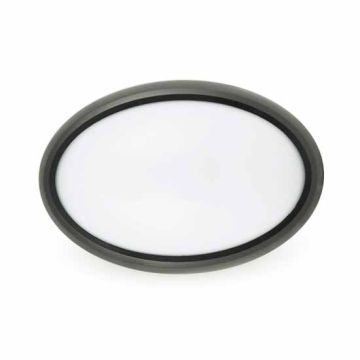 12W lampe LED complète de plafond ovale 840LM 110° Mod. VT-8010 SKU 1269 - Blanc Froid 6400K - Noir