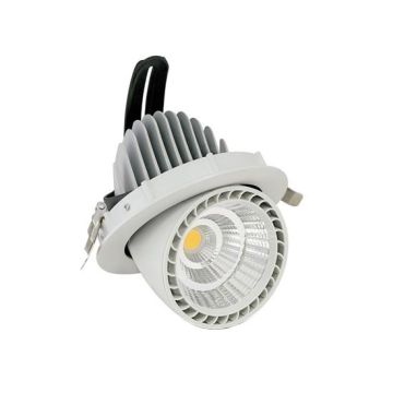 33W LED COB Zoom Fitting Downlight Round 24° 2650LM Φ115mm  Mod VT-2933 - SKU 1304 - Warm White
