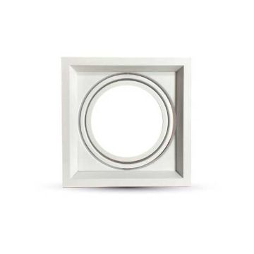 V-TAC VT-3575 Housing Aluminum Square Adjustable for LED 1xAR111 White Body - SKU 3575