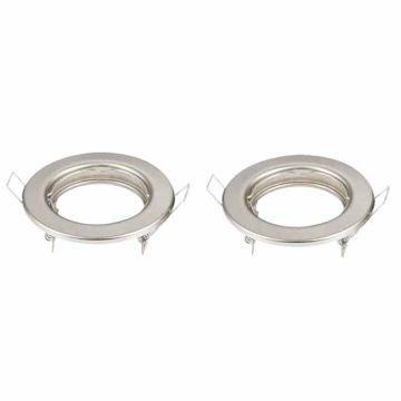 Portafaretti incasso fisso Nickel satinato spazzolato GU10 - Box 2pz